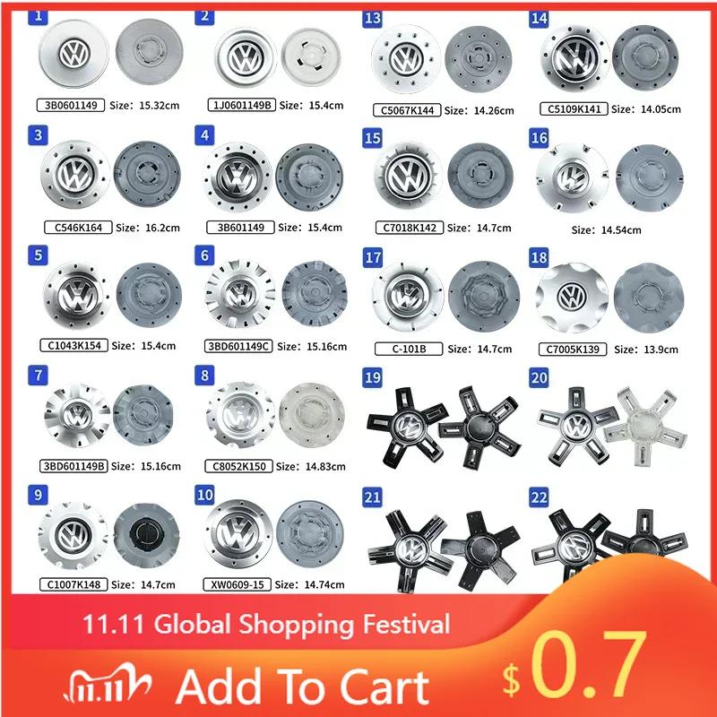 Per VW Nuovo 4pz Logo Auto Coprimozzo Ruota Tappo Mozzo Stemmi per Volkswagen VW 3B0601149 1J0601149B C546K164 3B601149 C1043K154 3B