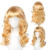 Harajuku Orange Blue Gold Grey Curly Wigs Synthetic Women Layered Wigs  Role-playing