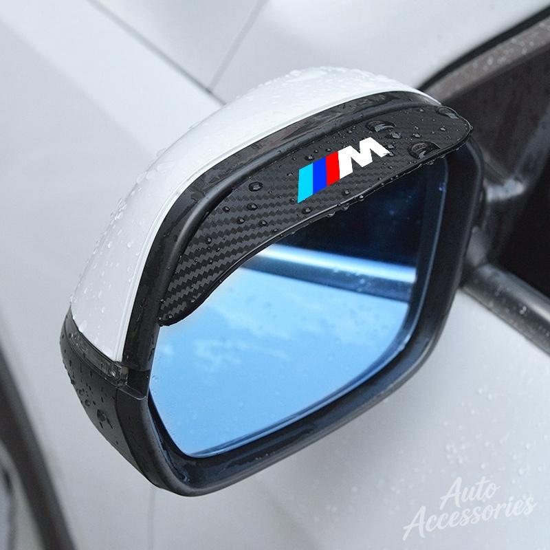 DZVA4 Car Rear View Mirror Rain Eyebrow Stickers Carbon Fiber Accessories For BMW M Sport M2 M3 M4 M5 M6 E46 E90 E60 E39 E36 F20 X3 X6