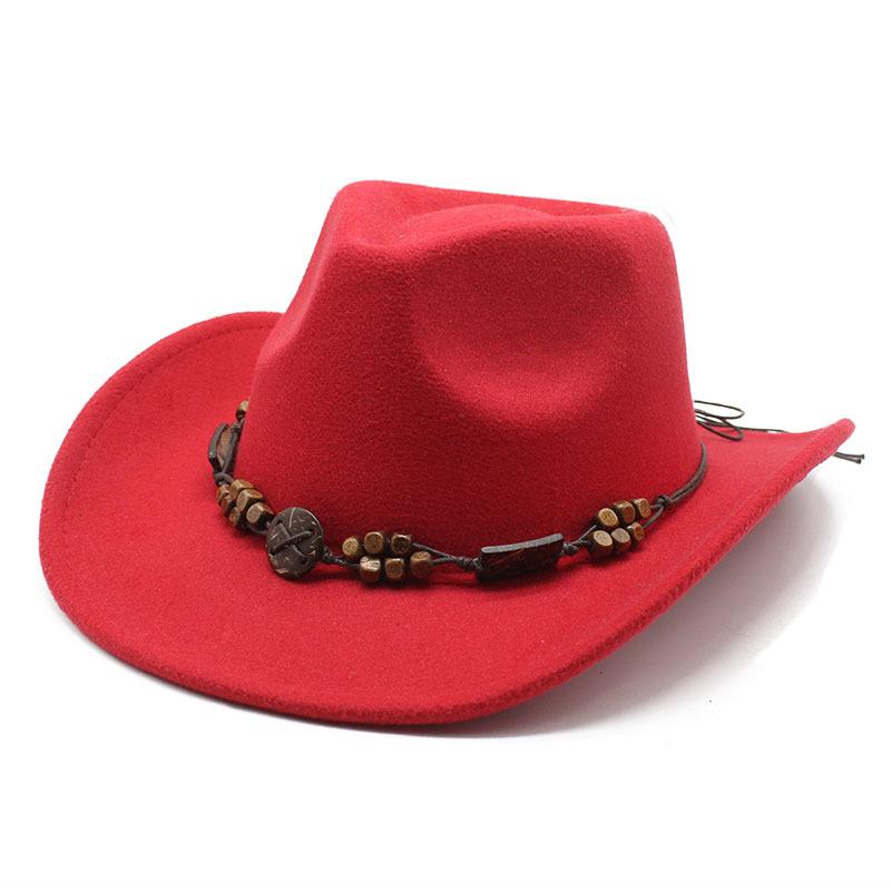 JYL TS DIY Tibetan Cowboy Hat Unisex Ethnic Curved Brim Riding  Felt Hat