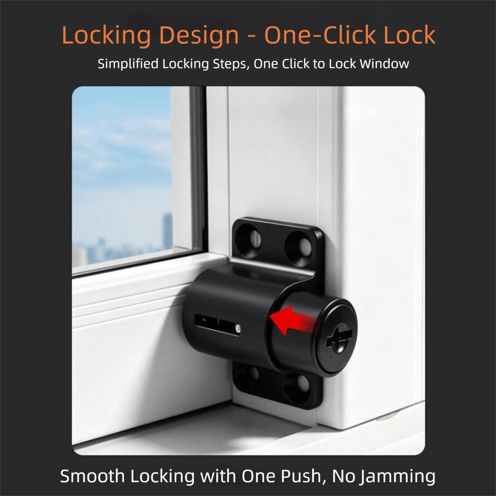 With 2 Keys Window Security Lock Fixed Buckle Child Safety Protection Lock Baby Safety