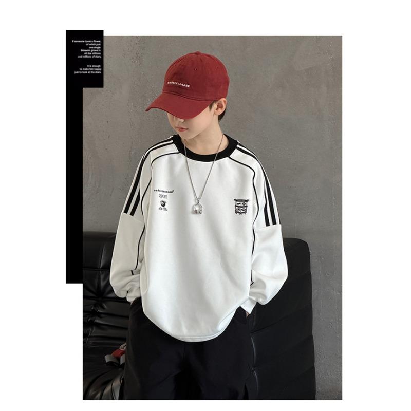Sweatshirt à capuche tendance à manches longues pour grands garçons