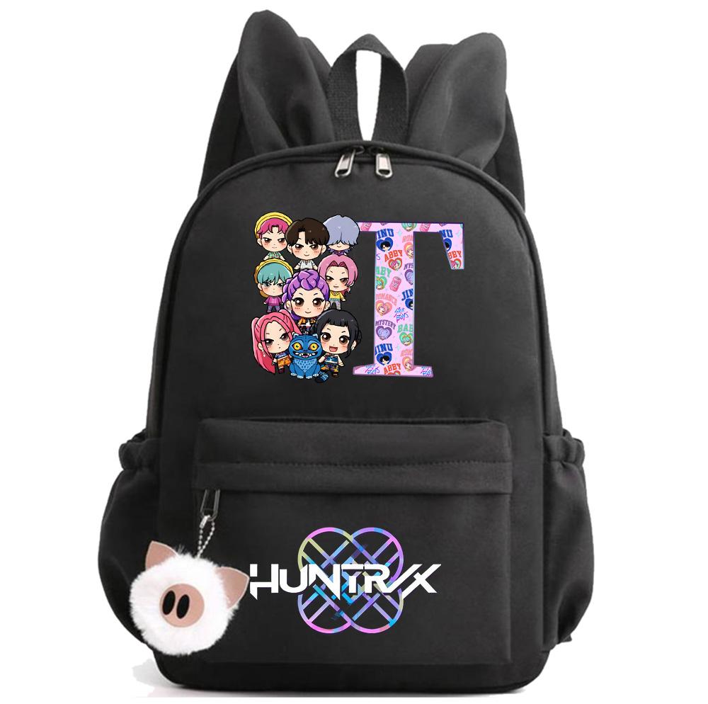 Anime 26 Englische Buchstaben K-Pop Bedruckter Rucksack Student Teenager Student Schultasche für Junge Mädchen Schultasche Kindergeschenk Damen Große Kapazität Reisetasche