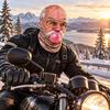 White Mustache Old Man Balaclava Face Mask Full Coverage Ski Mask Hood Winter Mask Cover  For Men