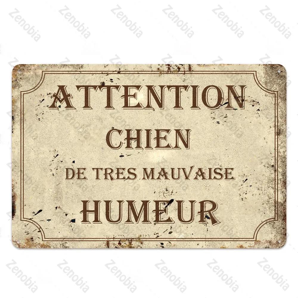 Place Des Aperos Plaque Metall Vintage Französisch Retro Metall Zinn Zeichen Bar Pub Club Wand Dekor Eisen Malerei Dekorative platte