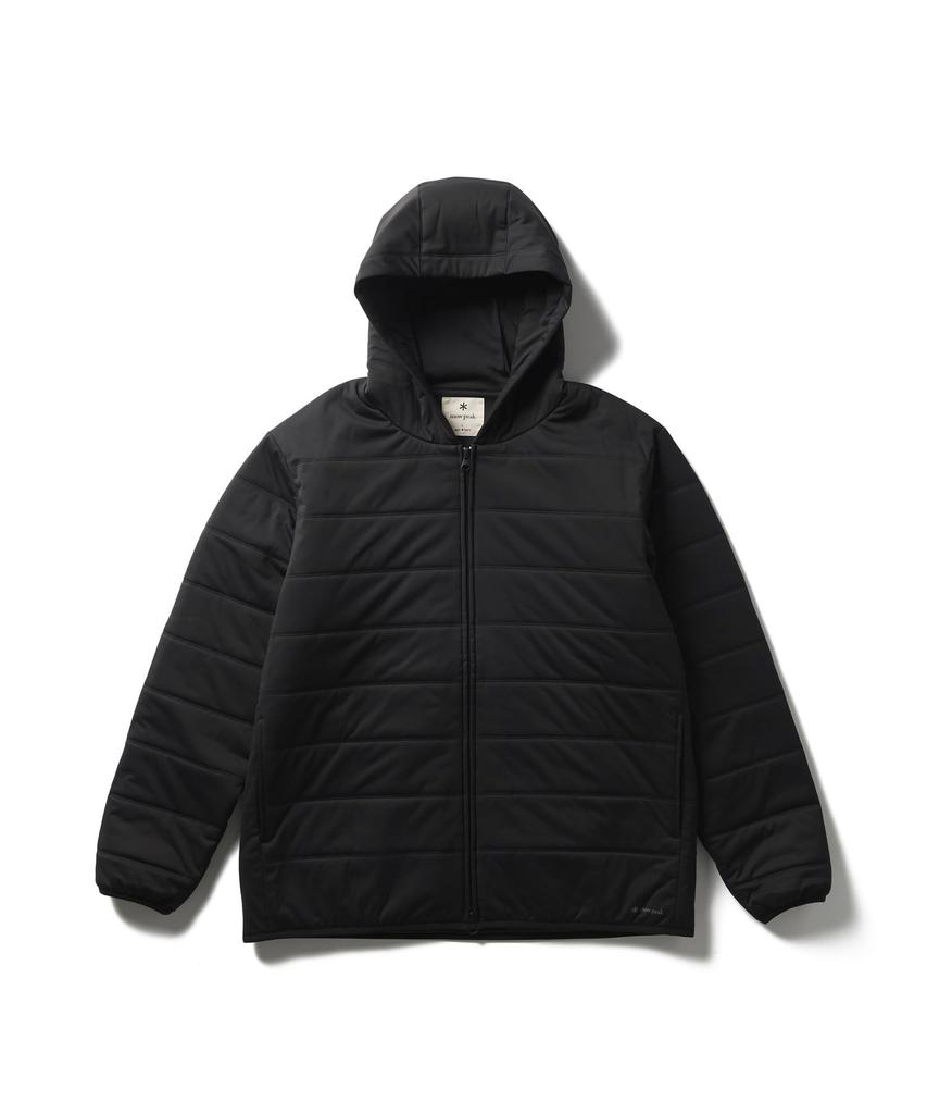 Snow Peak Flexible Insulated Zip Up Hoodie and Size L SW-25AU002, Men's Women's, Black,