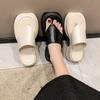 Estate Nuova Moda Eleganti Casual Sandali con Suola Platform Tinta Unita Punta Rotonda Leggeri Tacco Basso Ciabatte a Punta Aperta NO:L5