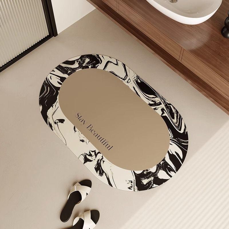 Soft diatom mud bathroom absorbent floor mat toilet quick drying carpet indoor kitchen door waterproof mat foot pad