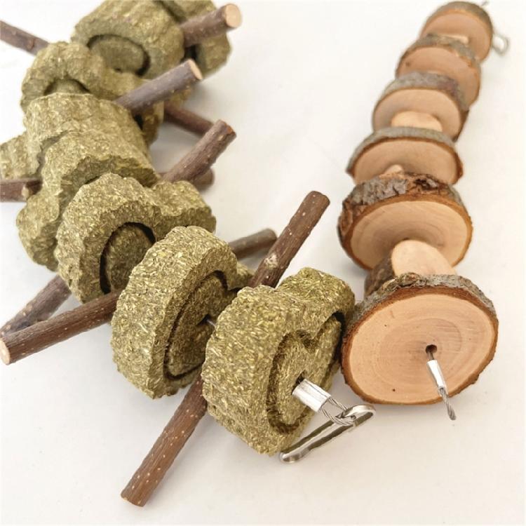 Bird Toy Tearing Chewing Toy for Teeth Wood Molar Toy Cluster Cage Hamster Toy