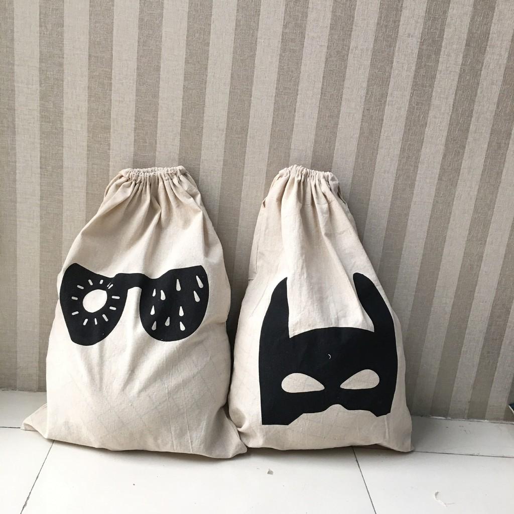 Childrens Toy Storage Bag With Bear Face Design For Travel And Home Organization
