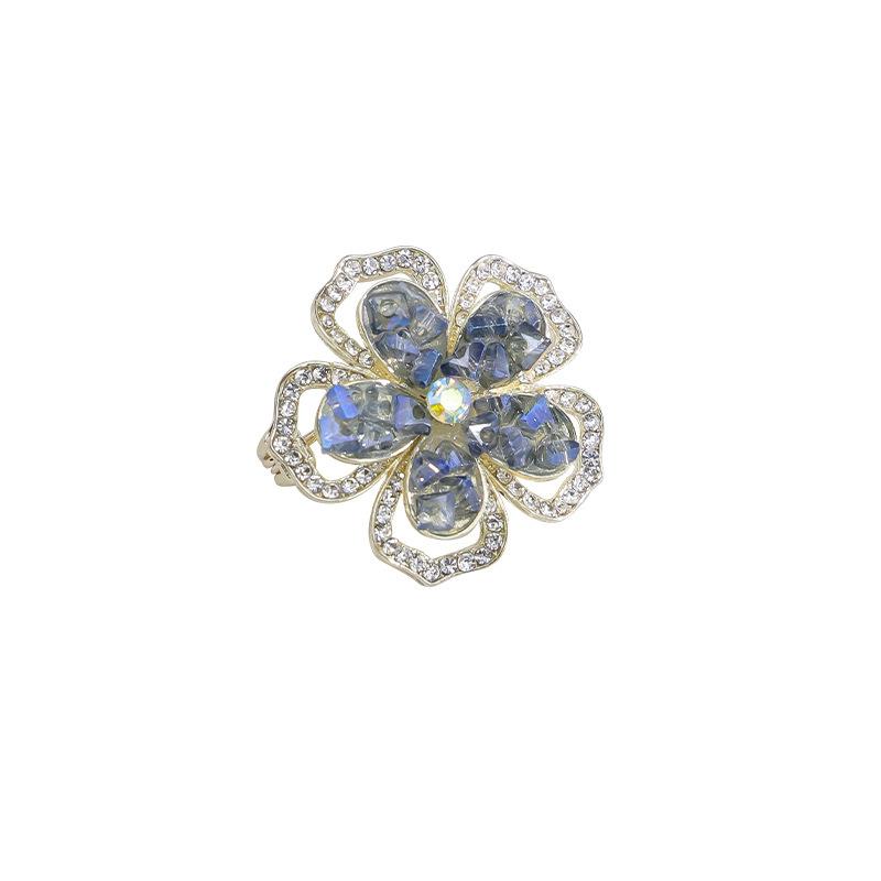Zircon Flower High-End Brooch Women'S High-End Brooch Design Sense Niche Pin Women'S Luxury Temperament Exquisite Accessories