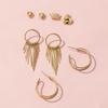 Alloy Half Chic Circle Crown Bee Heart Stud Earrings Ideal For Birthdays More And