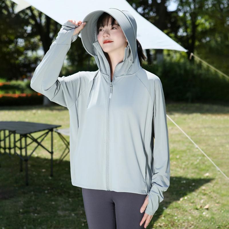 Original Yarn Ice Silk Sun-protective Shirt for Women, Summer 1011 New UV Protection Loose Outdoor Cooling Sun-protective Jacket