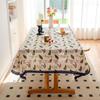 Hollow Cross Tassel Solid Color Dining Table Fabric Table Mat Solid Color Striped Cloth Cover Table Decoration Table