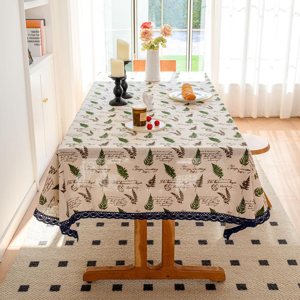 Hollow Cross Tassel Solid Color Dining Table Fabric Table Mat Solid Color Striped Cloth Cover Table Decoration Table