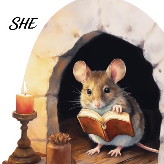 Adhesive Free Window Clings 3D Mouse Hole Wall Decals, Peel And Stick Cute Cartoon Mice Reading Sticker, Decorative Durable Stickers Vinyl for