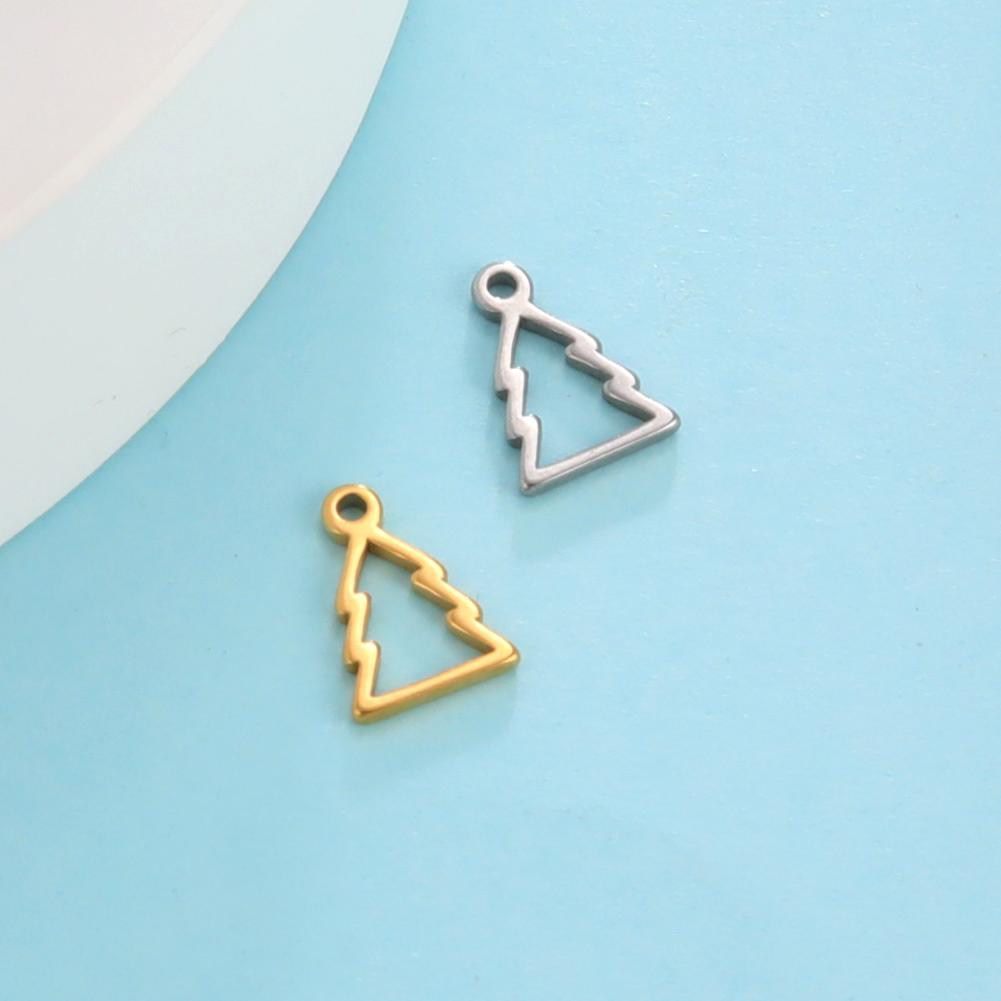 Teamer 5pcs/lot Stainless Steel Charms for Jewelry Making DIY Halloween Pendant for Bracelet Ghost Bell Trees Charm 2026 new