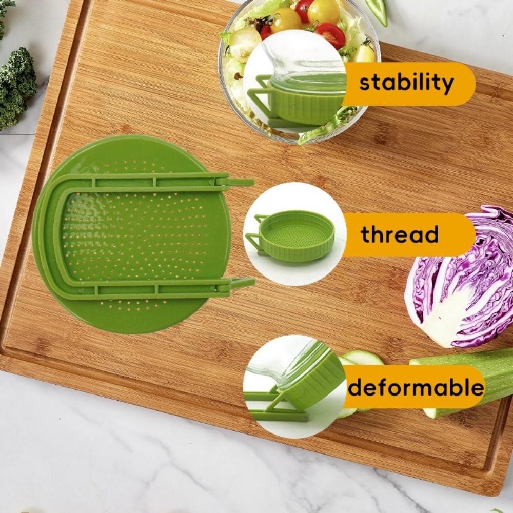 Plastic Mason Sprouting Lid Efficient Sprouting Tray Bean Sprouting Kit Draining Mesh With Bracket Jar Sprouting System
