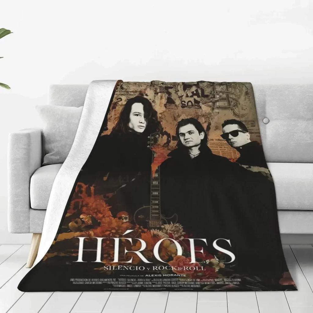 Heroes Del Silencio Warm Soft Blanket Spanish Rock Band Picnic Bedding Throws Winter Design Flannel Bedspread Sofa Bed Cover