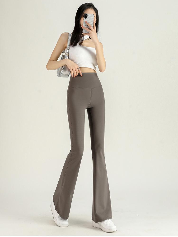 Schwarz Shark Flare Hosen Frauen Herbst Hohe Taille Slim Fit Leggings Casual Koreanische Hosen Weibliche Breite Bein Hosen