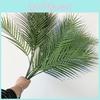 Palm Plastic Artificial Leaves Three Pronged Greenery Wedding Props Photography