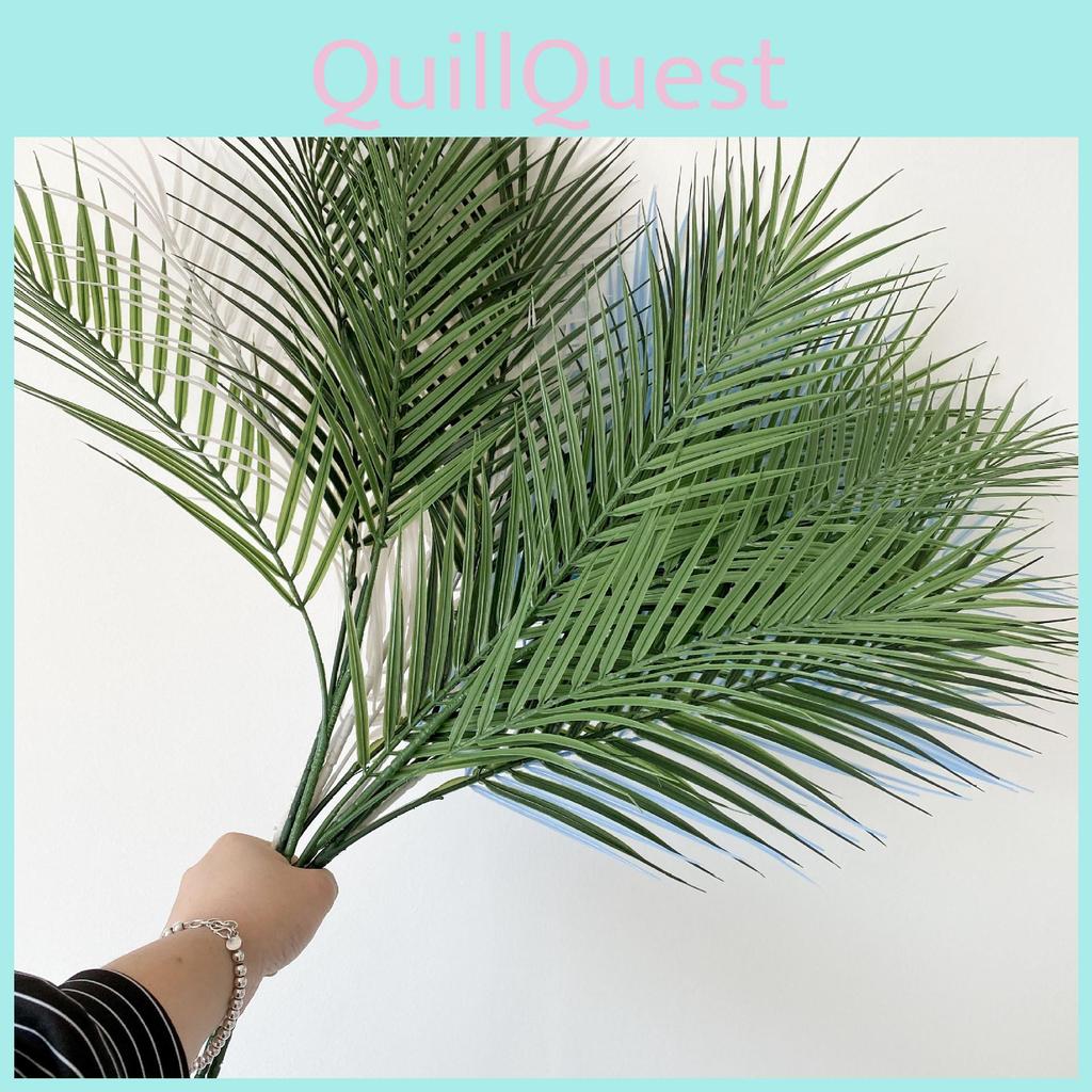 Palm Plastic Artificial Leaves Three Pronged Greenery Wedding Props Photography