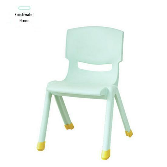 Child's Anti-Slip Backrest Dining Chair - Thickened Household Plastic for Toddlers & Kindergarten