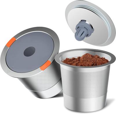 Reusable K Cups and Coffee Pods,Universal Stainless Steel K Cups for Keurig 2.0 and 1.0 Coffee Makers Machine(2pack)