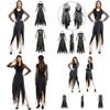 Dark Vampire Bride Halloween Costume For Women With Lace Polyester For Cosplay And Party