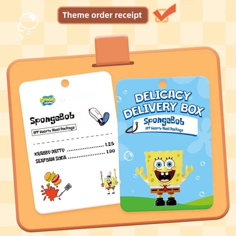 SpongeBob SquarePants Blind Box Building Blocks Cartoon Food Model Bricks Collection Display Childrens DIY Toys Holiday Gifts