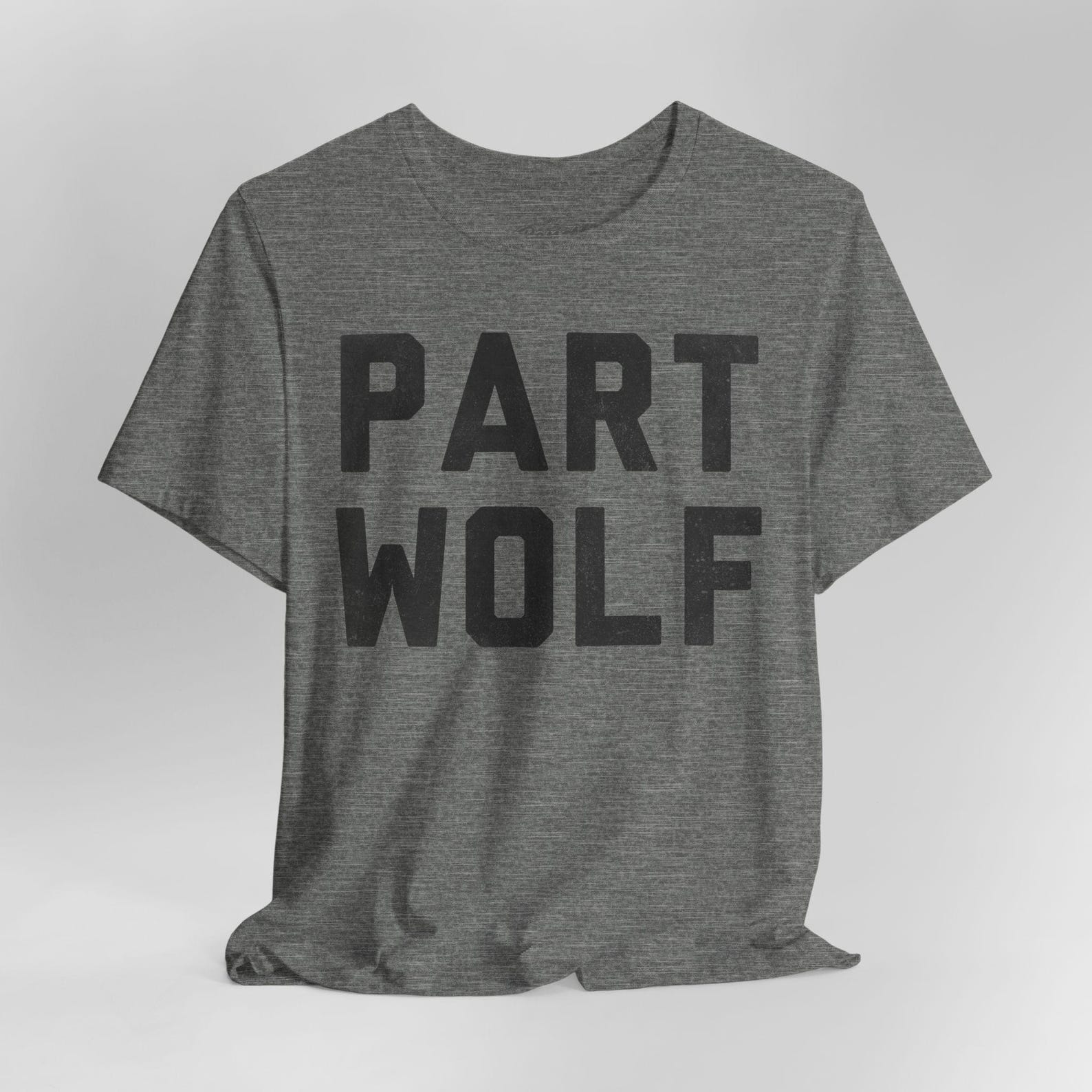 Part Wolf Unisex Tee, Moon Howl T-Shirt, Graphic Tee, Nature Lover Shirt, Animal Spirit Top, Wolf Lover Gift S