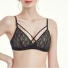 Women S Wireless Bra Black Lace Sexy Push Up Triangle Cup For Small Chest
