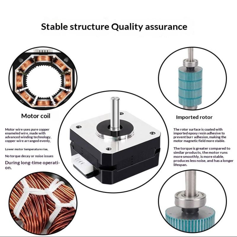 1 ks 1,0A 12V 14N.Cm CNC laserový gravírovací motor 3D tiskárna Extruder 4 vodiče Pro Nema 17 22mm 42 Krokový motor 42*42*23mm