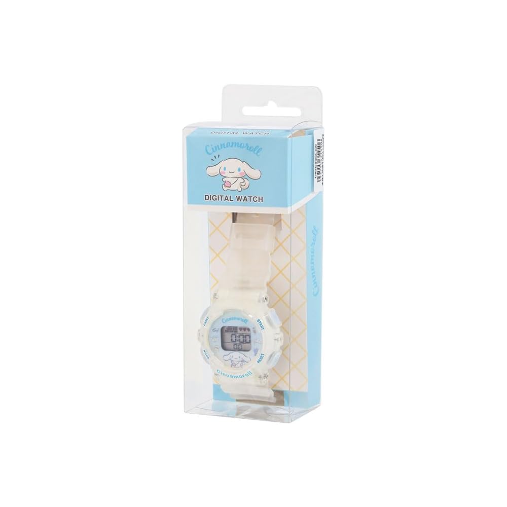 Sun Flame J-Axis Cinnamoroll Digital Watch with Backlight, Alarm Function, Girls Clear Design