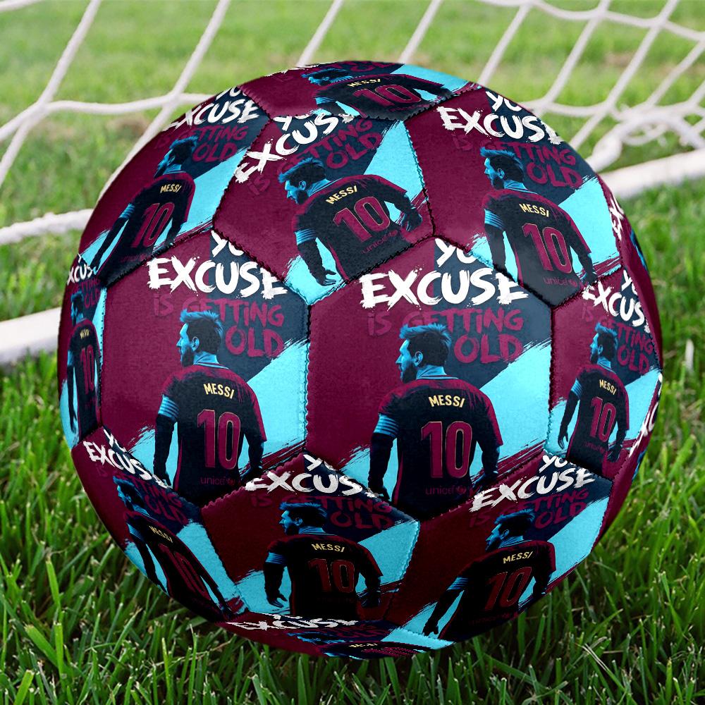Messi 10 Number Never Give Up Football Soccer Ball Size 5 Football Machinestitched Indooroutdoor Training And Matches Sports Enthusiast Gifts