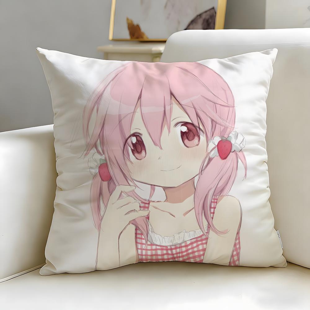classic anime Puella Magi Madoka Magica Cushion Cover Soft EasyWash Pillow Case Versatile for Couch Bed Travel and Office