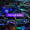 Smart Remote-Control Car LED Ambient Light Strip – Multicolor Acrylic for Central Console and Doors