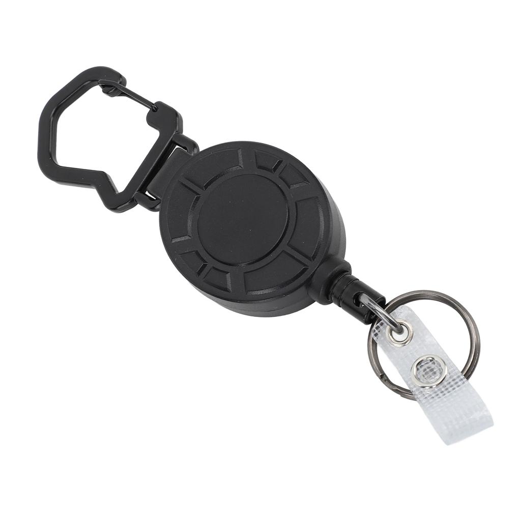 Retractable Keychain Heavy Duty 80cm Stainless Steel Wire Magnetic Retractable ID Badge Holder
