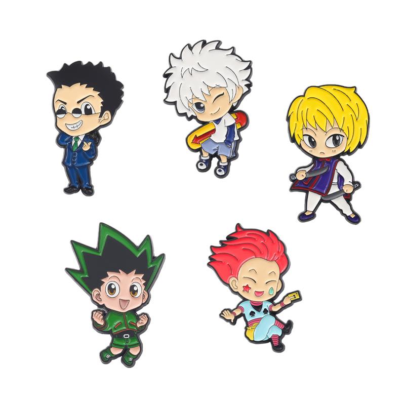 3-6pcs/Set Anime Collection Enamel Pins Custom Cartoon Character Brooch Lapel Badge Cute Jewelry Gift for Fans