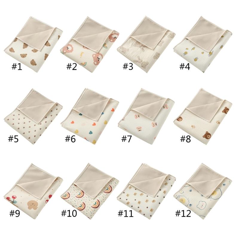 Leichte Baby-Wickelunterlage Wasserdichte Bettunterlage Atmungsaktives Wickelblatt Wasserdichte Urinunterlage Wiederverwendbare Unterlage Baumwollunterlage