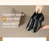 Sheepskin Women's Shoes Autumn New Style Square Head Coarse Custom Shoes Women's Middle Heel Commuting British Leather Shoes Le Fu Shoes Women
