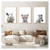 Pictură pe pânză de artă de perete pentru pepinieră Postere și imprimeuri nordice Fotografii de perete pentru copii, decor pentru cameră pentru copii, girafă, elefant, leu, tigru, zebră