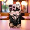 Lace diamond heart shape phone case for funda iphone for iphone 17 pro max cover glass for iPhone 17 16 15 14 13 12pm Pro Plus