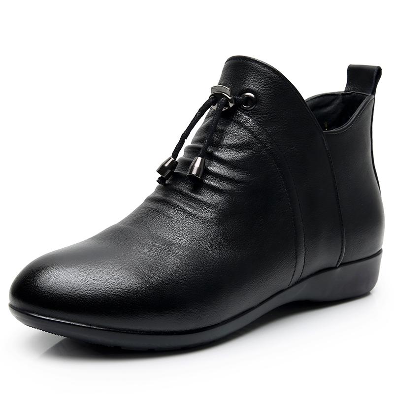 Fashion GKTINOO Fashion Women Boots Autumn Boots Genuine Leather Ankle Boots 2025 Winter Warm Fur Plush Women Shoes Big Size 43