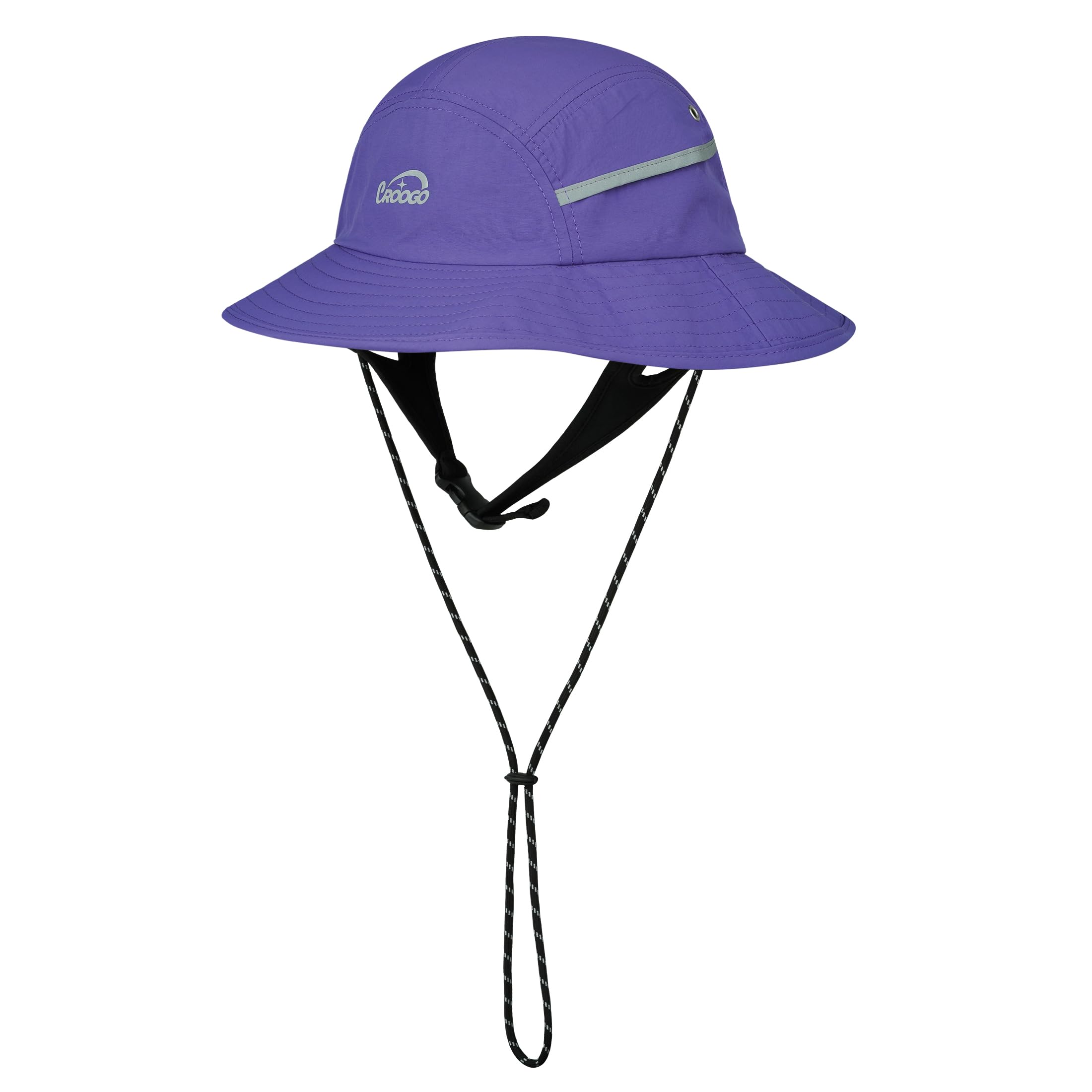 

Croogo Шляпа для серфинга для мужчин и женщин, с подкладкой, светоотражающая, фиолетовая, не провисающая, с полями, водоотталкивающая, ветрозащитная, кепка, дизайн, SHS2506,