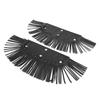 2Pcs Motorcycle Floorboard Fringe PU Leather Cover Universal Foot Pedal Tassel Black