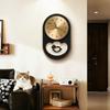 Living Room Wall Clocks Light Luxury Wooden Wall Watch Simple Silence Swing Clocks Entrance Modern Decoration Accessories