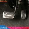 Edelstahl-Autopedale, Gasbrems- und Kupplungspedal für Ford Focus 2 3 4 MK2 MK3 MK4 RS ST 2005- Kuga Escape
