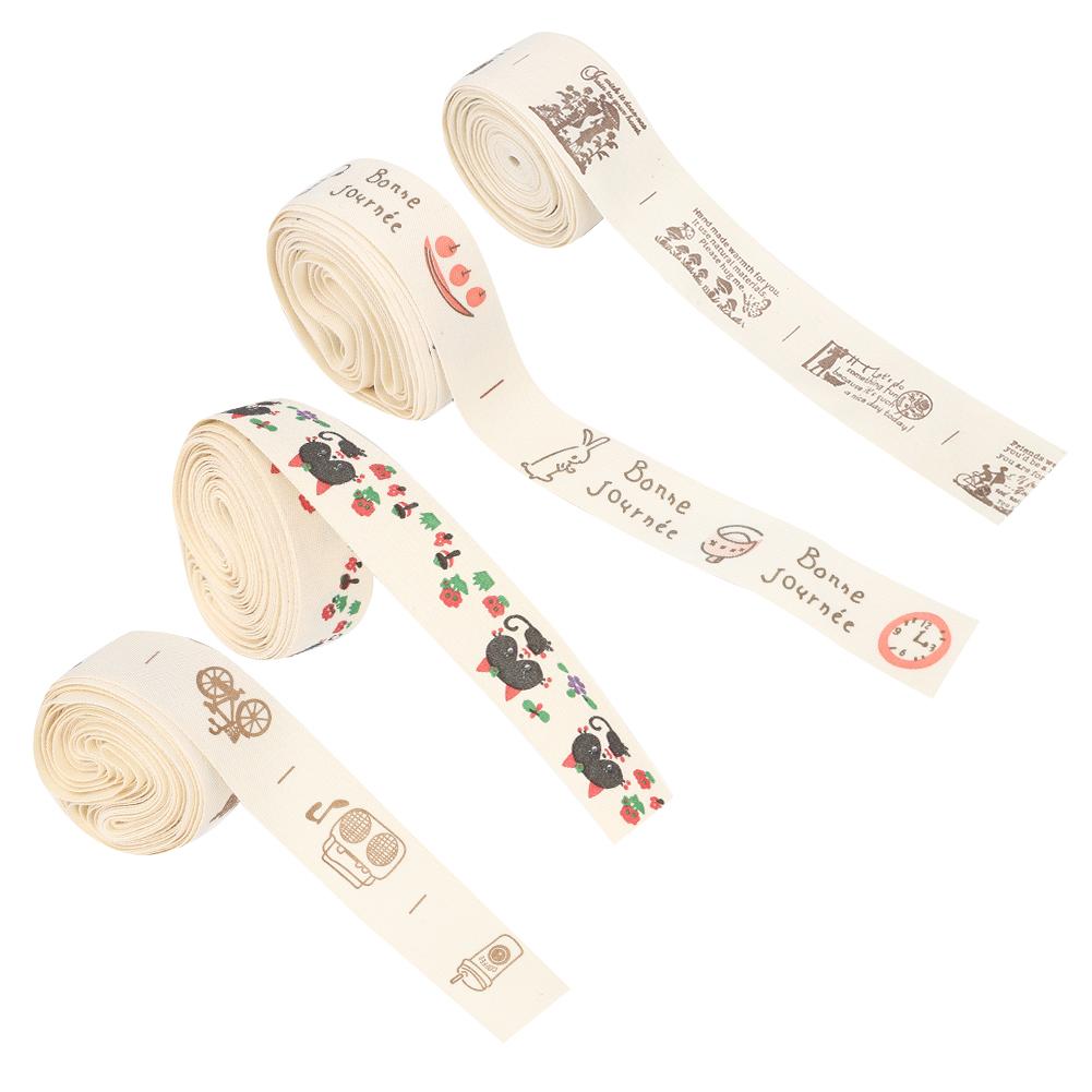 2Pcs Printed Cartoon Polyester Cotton Ribbon for  Craft Christmas Wedding Gifts Wrapping Decorati