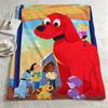 cartoon CClifford the Big Red Dogg Throw Warm Soft Flannel Blanket Multiuse for Sofa Bed Camping Travel Nap